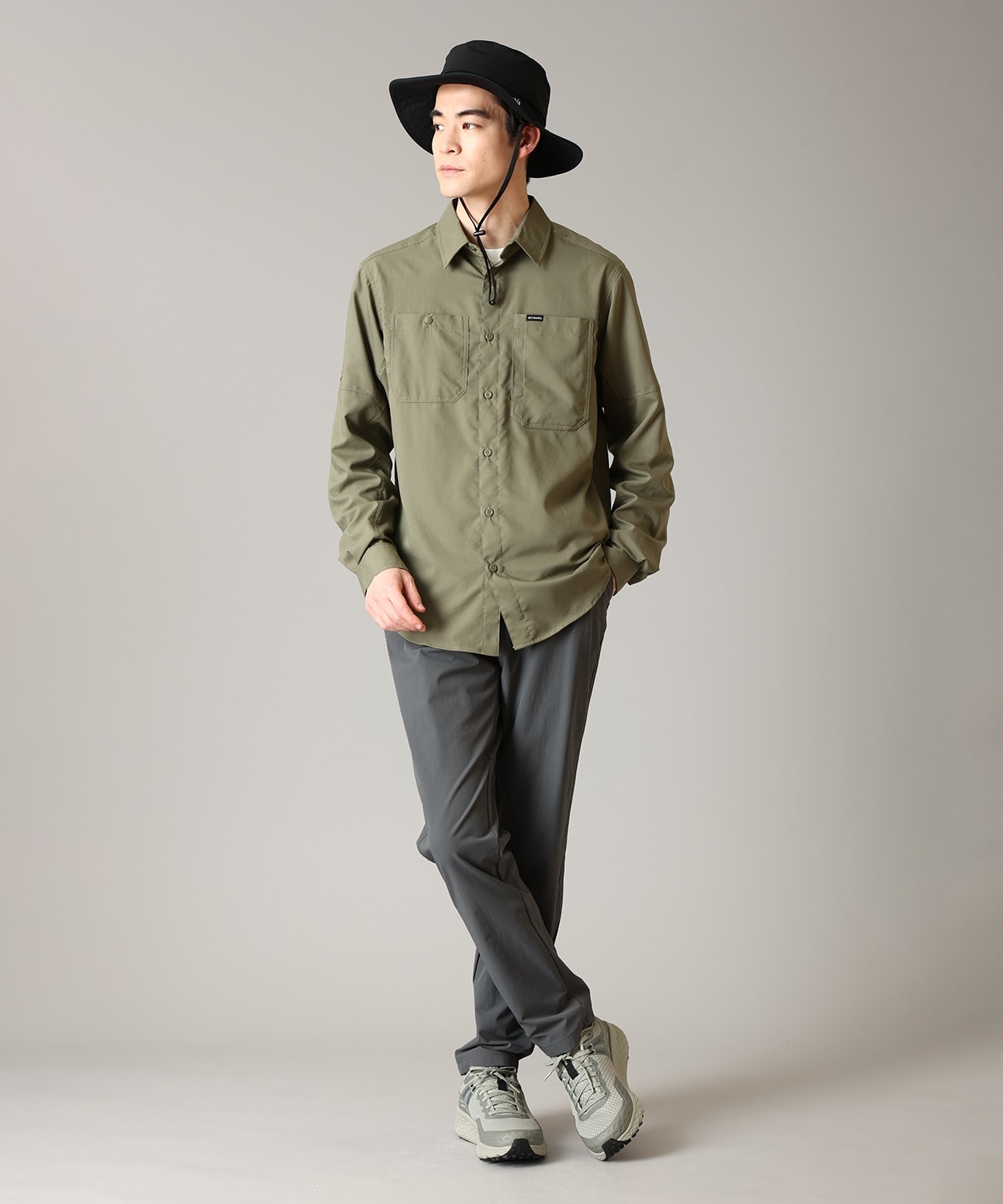シルバーリッジユーティリティIIロングスリーブシャツ(S Stone Green