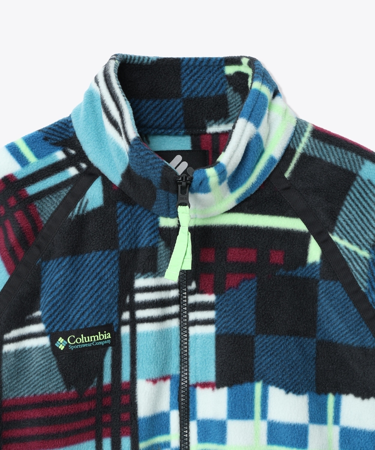 329Teal Plaidpatch Black
