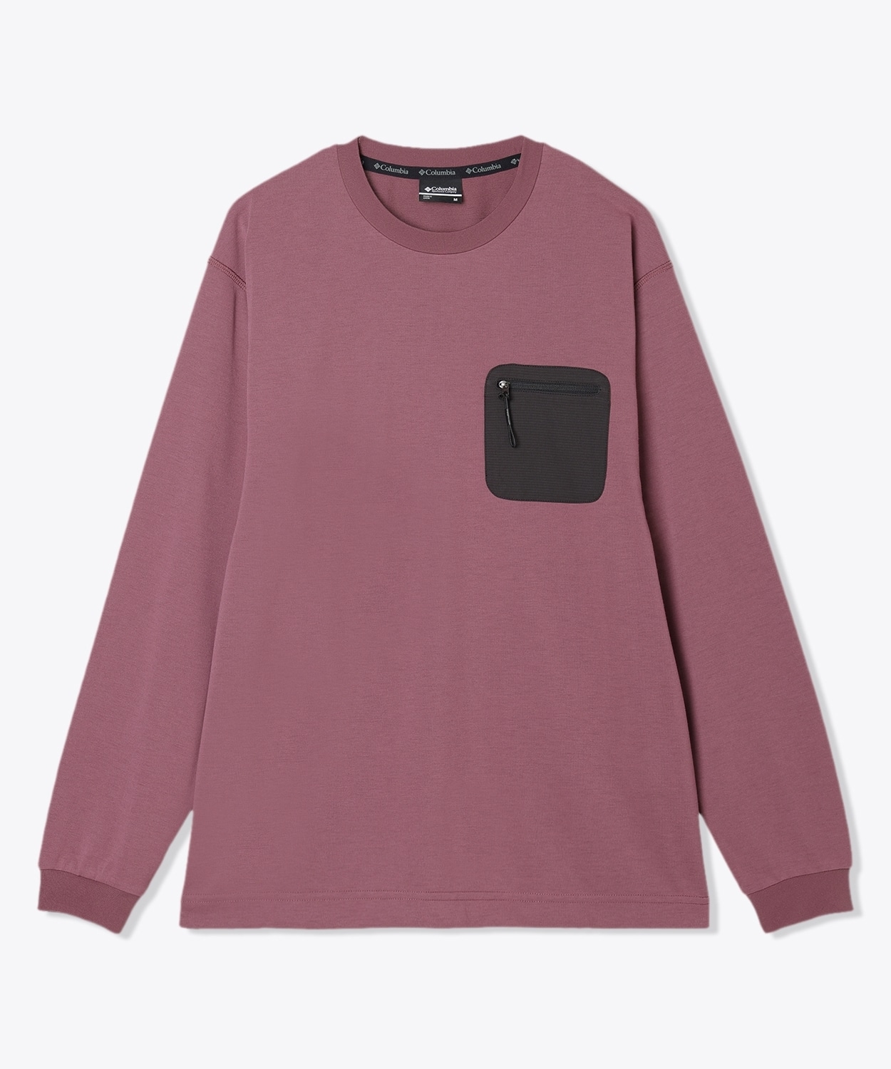 STONE  ピンク 長袖 S COLUMBIA BLACK LABEL】シェブロンリザーブポケットロングスリーブT