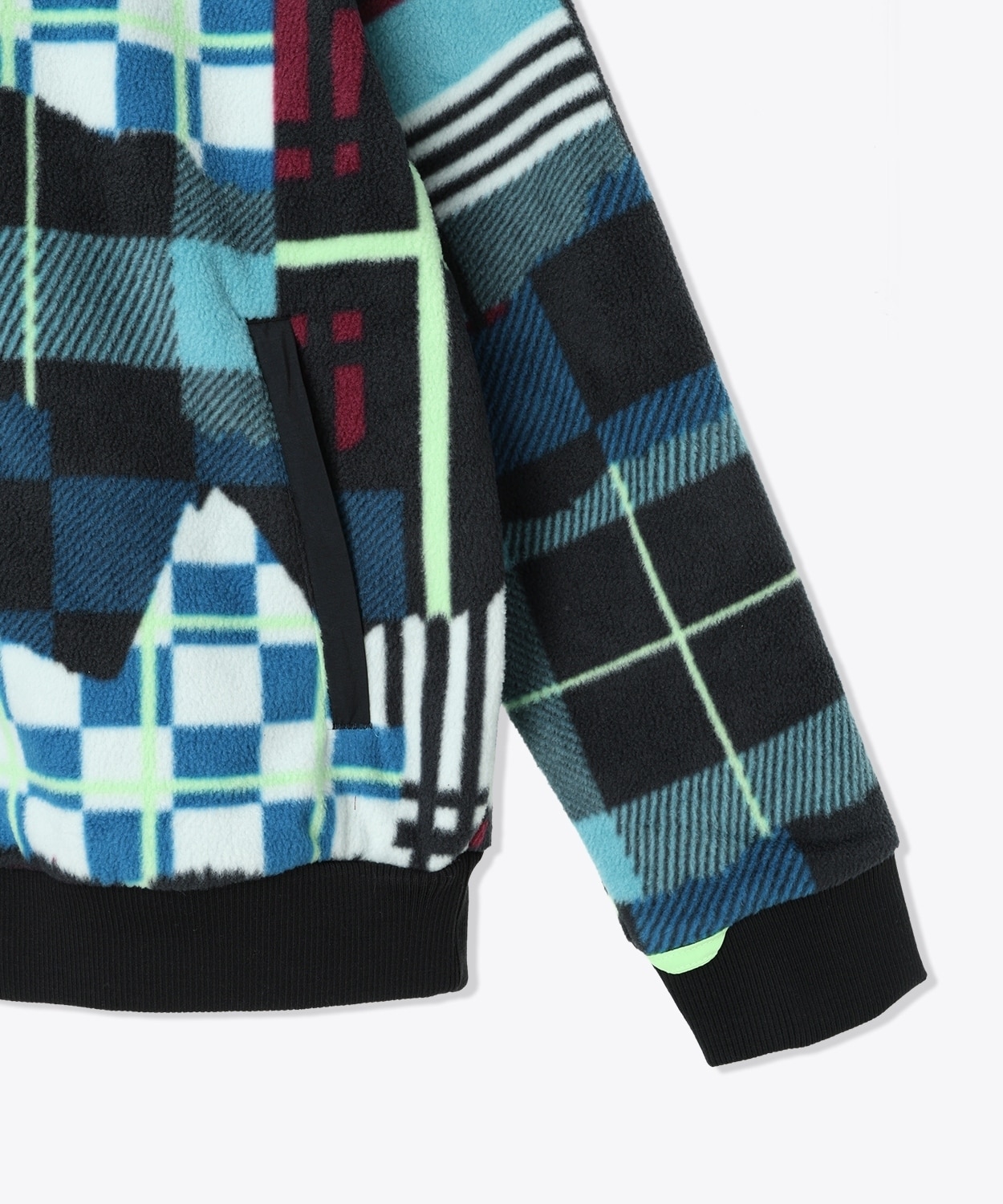 329Teal Plaidpatch Black