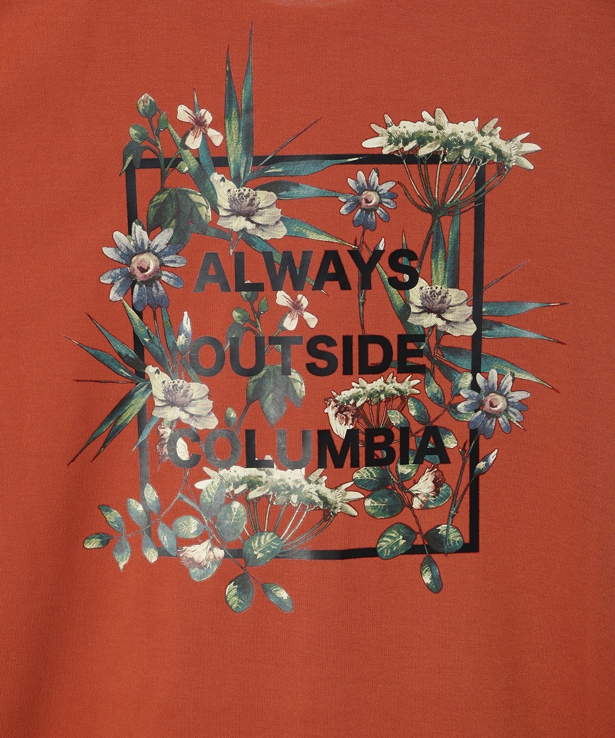 236Teak Brown Back Print Botanical