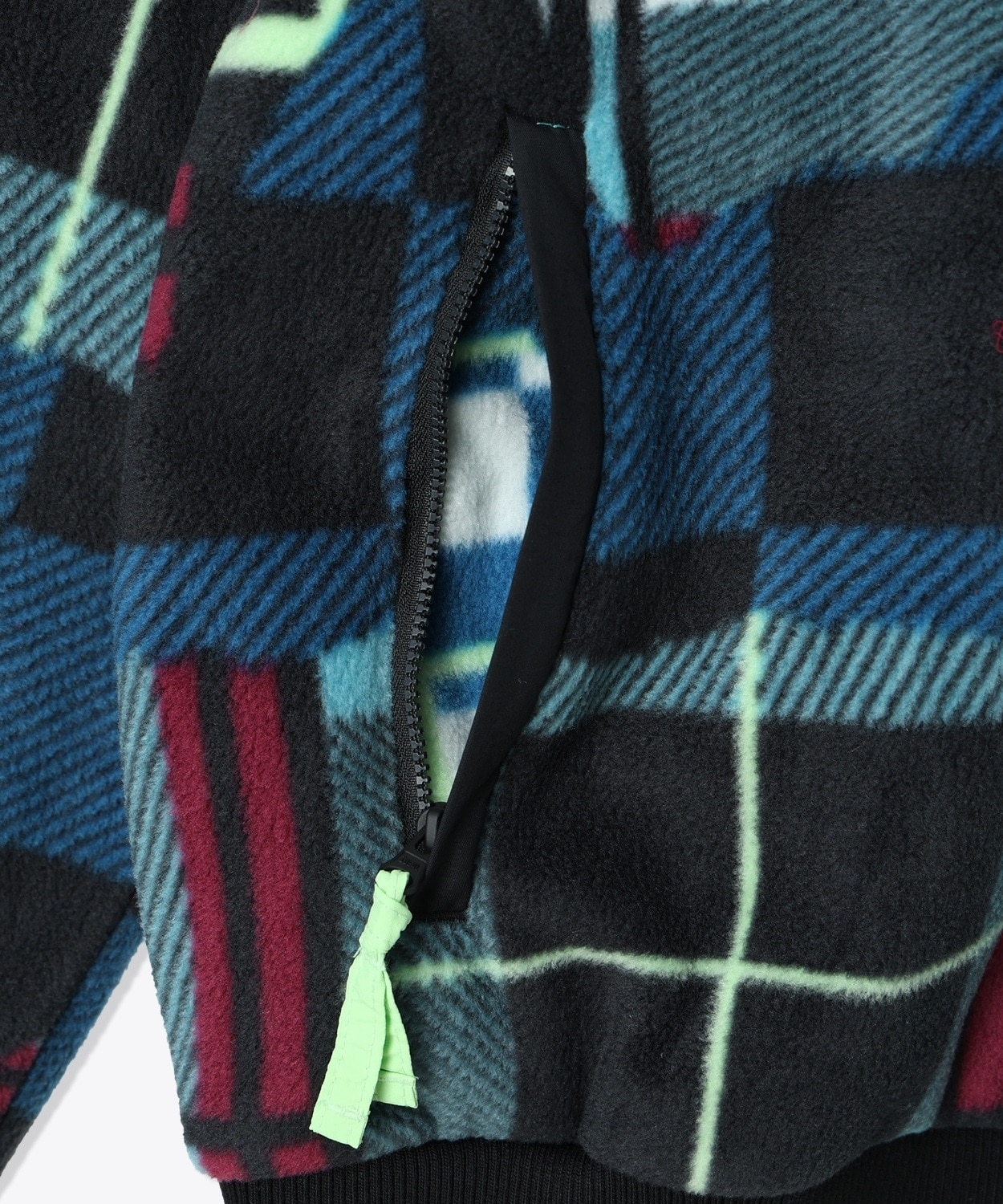 329Teal Plaidpatch Black