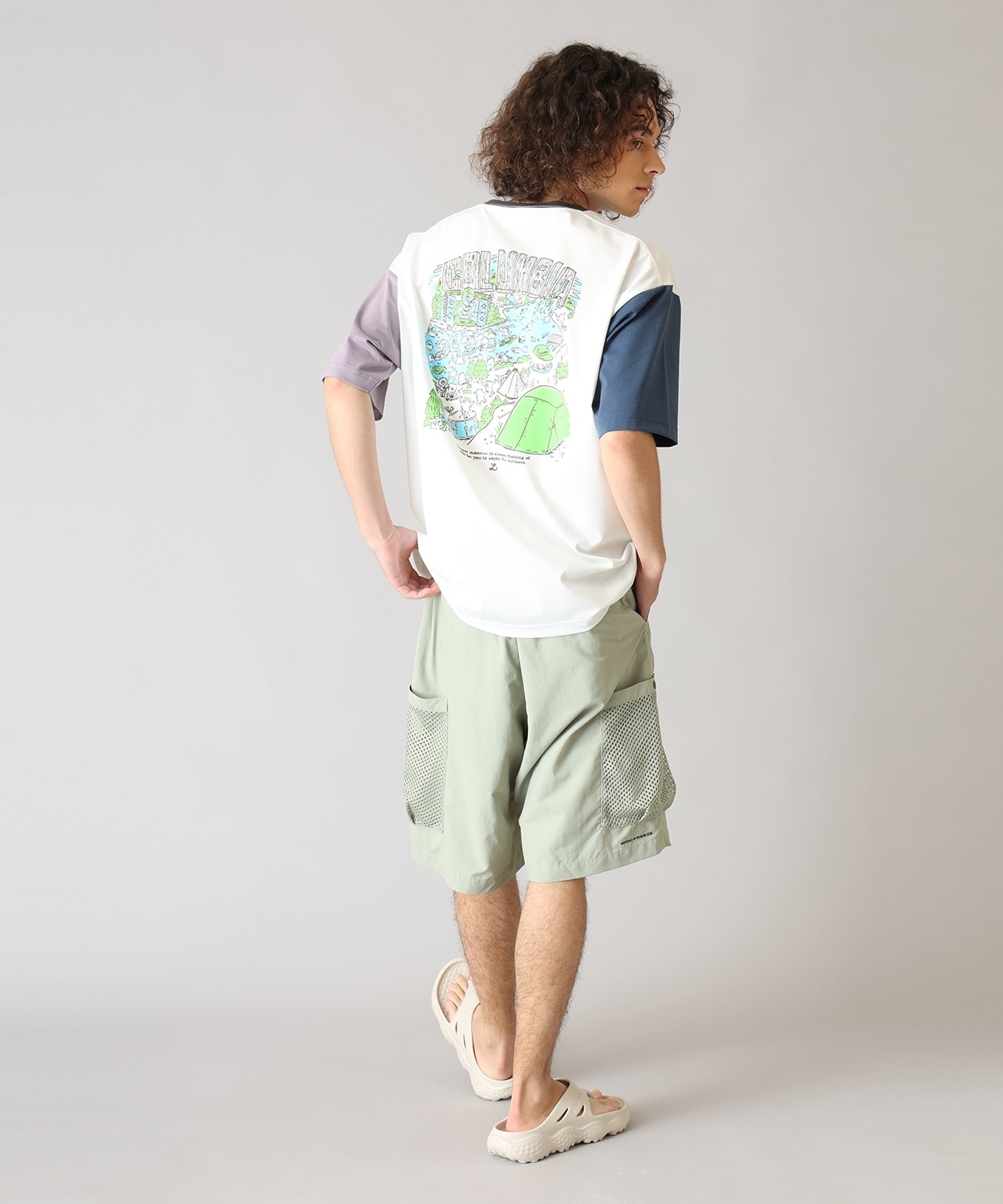 128Sea Salt Multi Seseragi Print