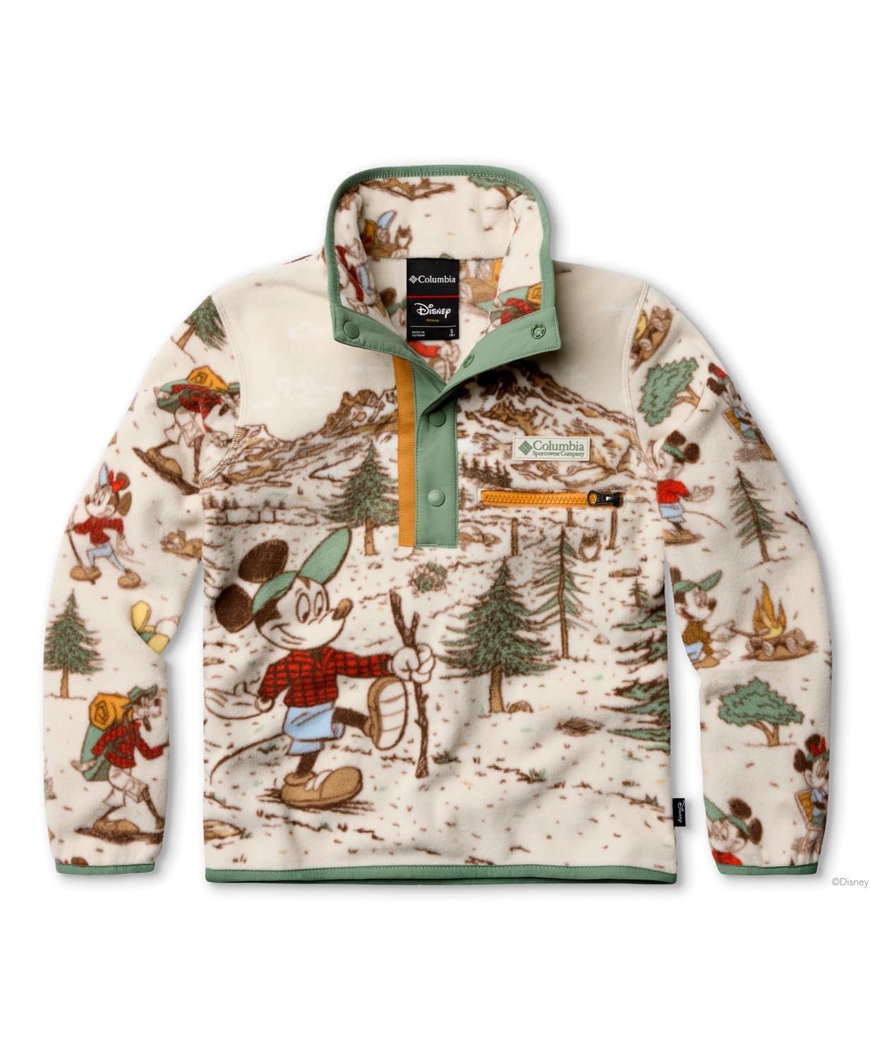 Kids】Y CSC X Disney ハーフスナップフリース(XXS Light Sand 