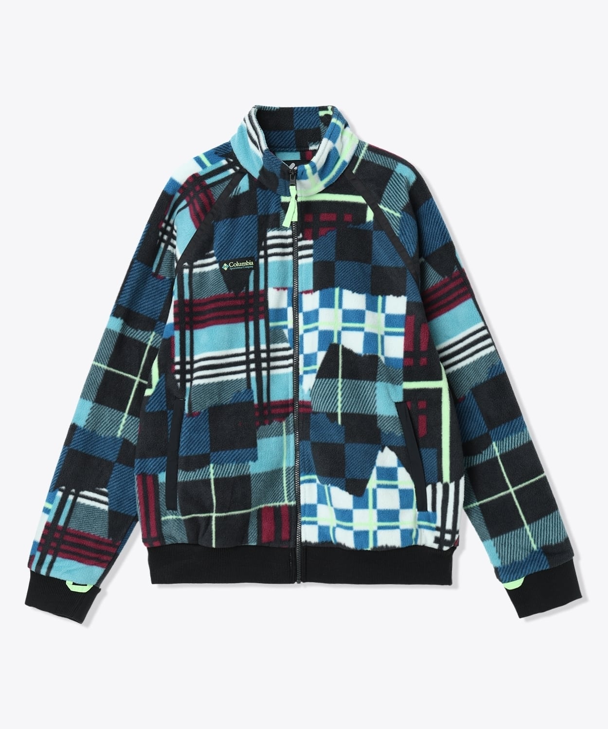 329Teal Plaidpatch Black