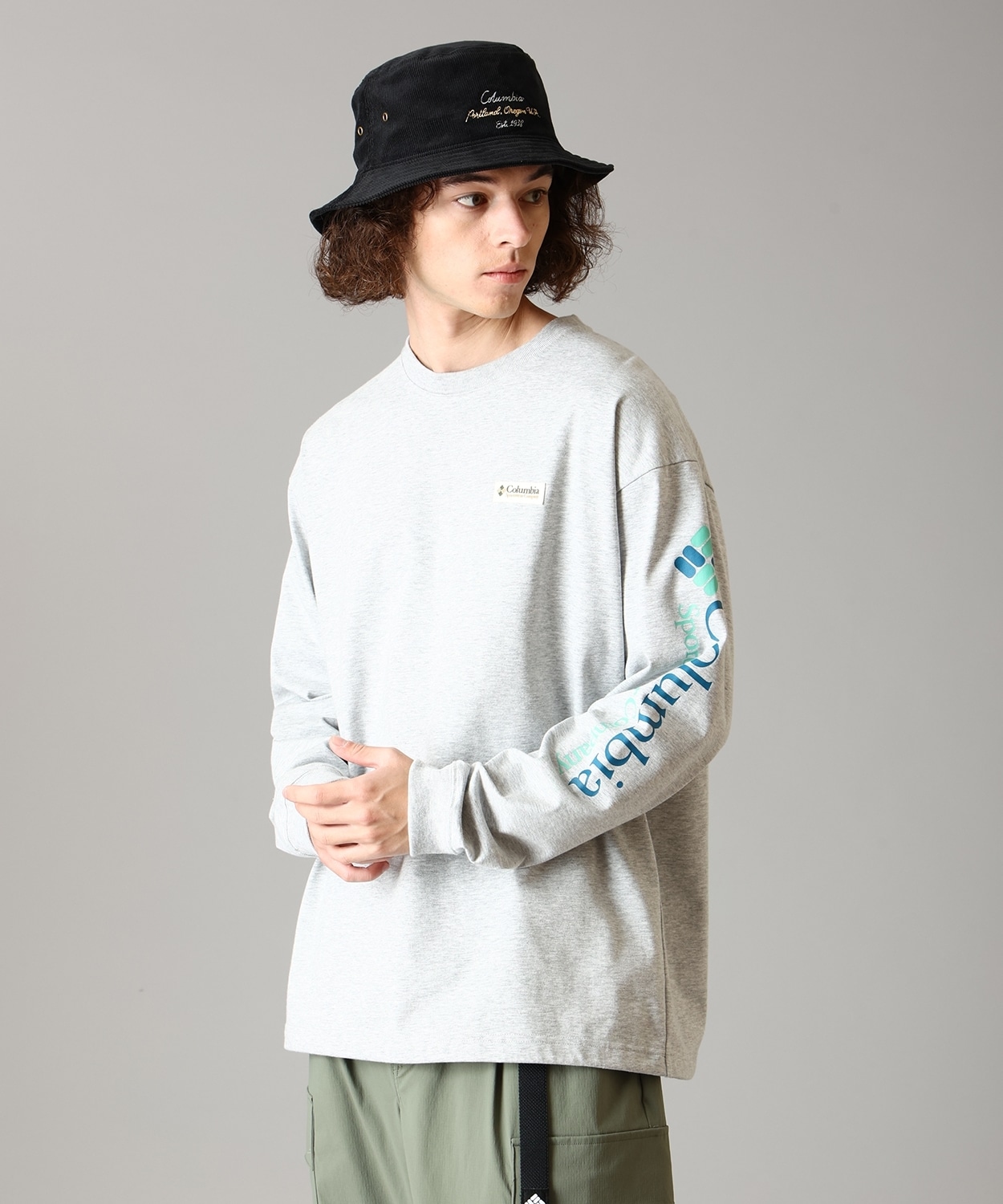 クロックドリバーロングスリーブティー(S Columbia Grey Heather