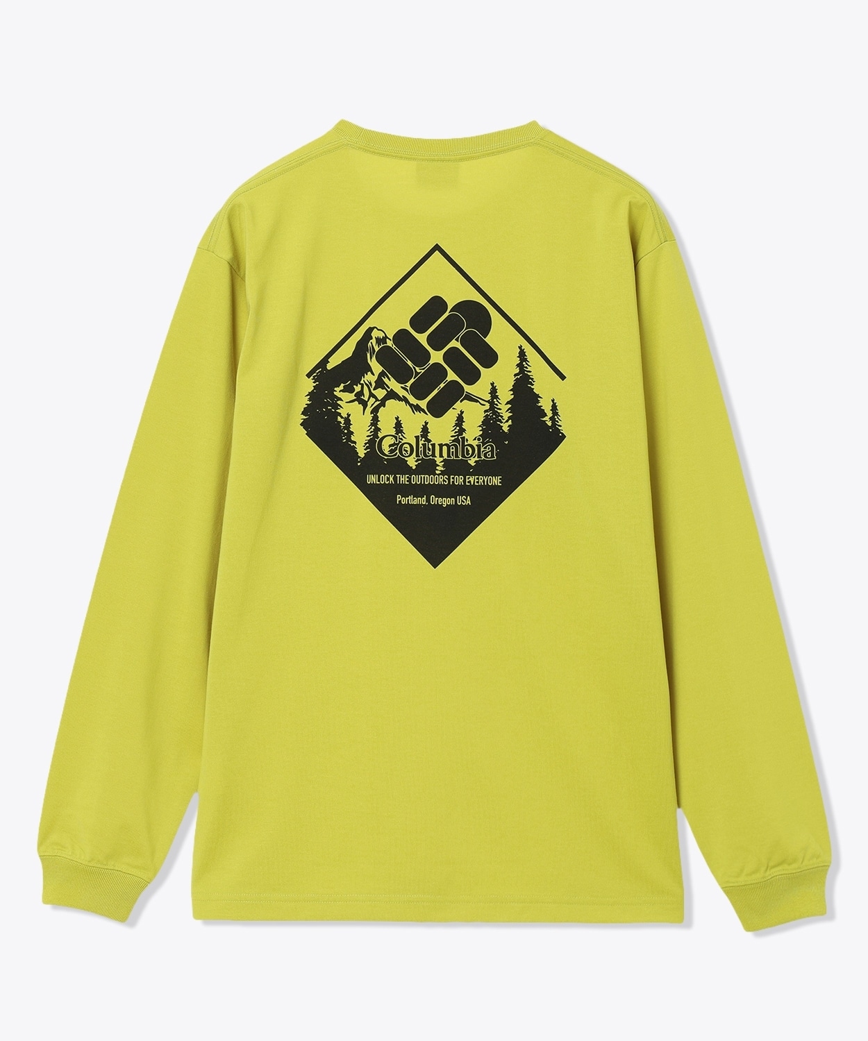 352Bright Olive Back Print