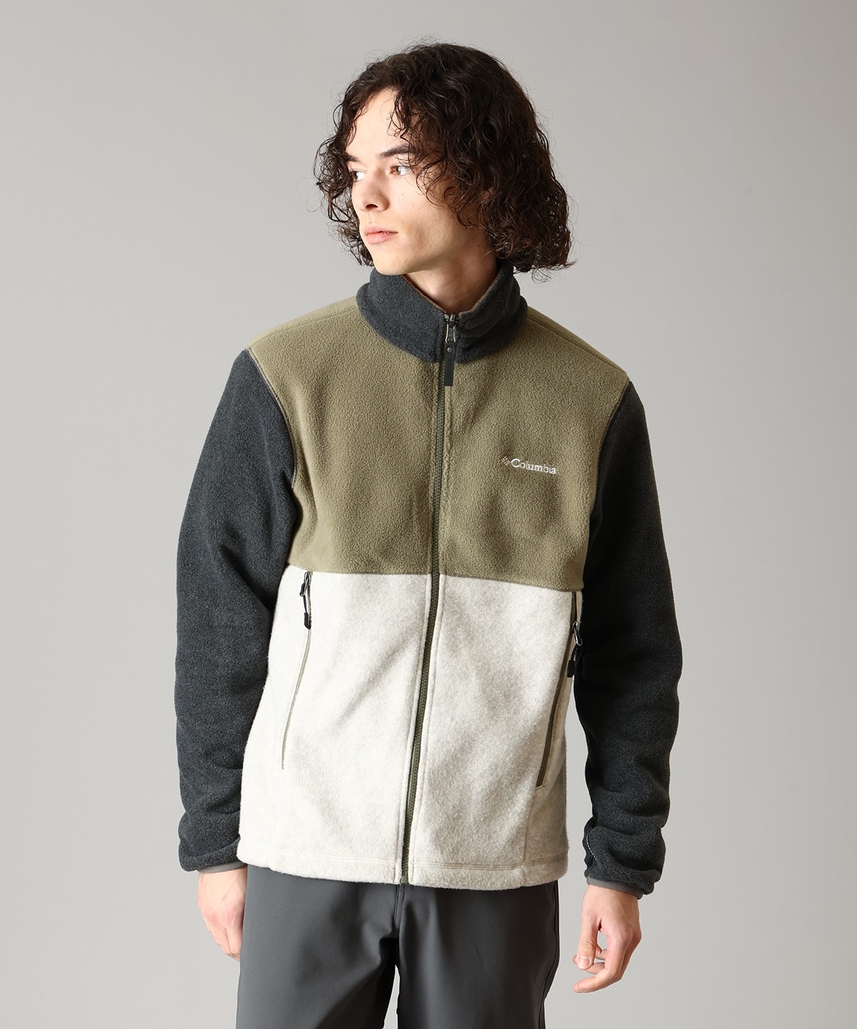 397Stone Green Herringbone