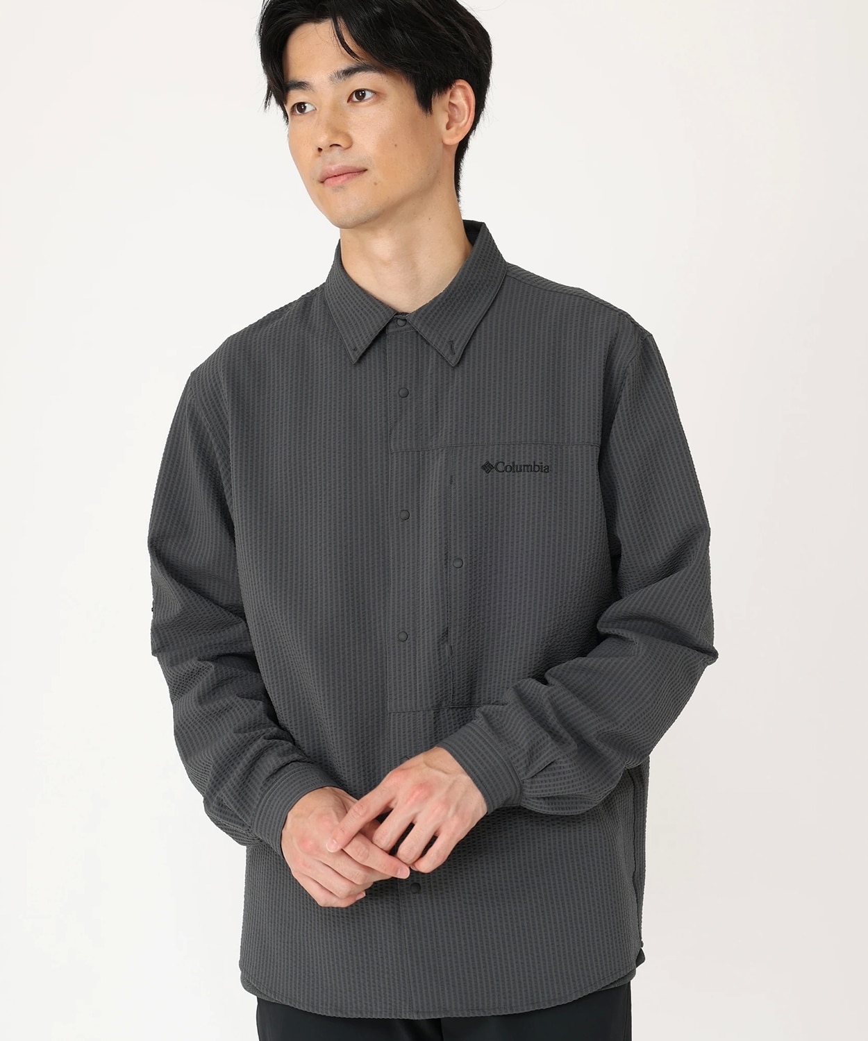 エンジョイマウンテンライフロングスリーブシャツ(S Shark 
