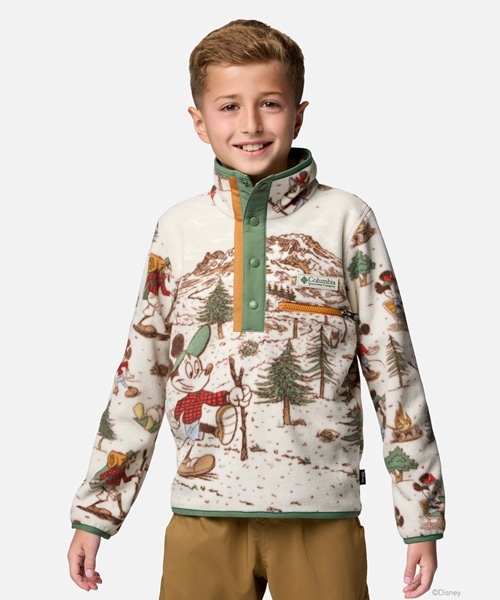 Kids】Y CSC X Disney ハーフスナップフリース(XXS Light Sand 