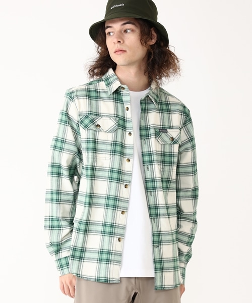 フレアガンストレッチフランネルシャツ