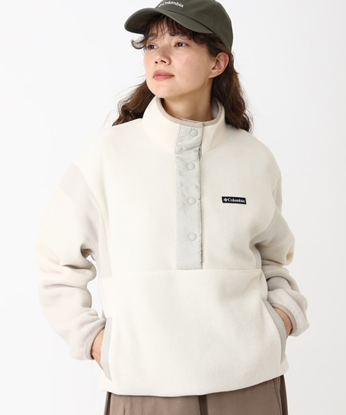 ウィメンズクリスタルベンドハーフスナップフリース