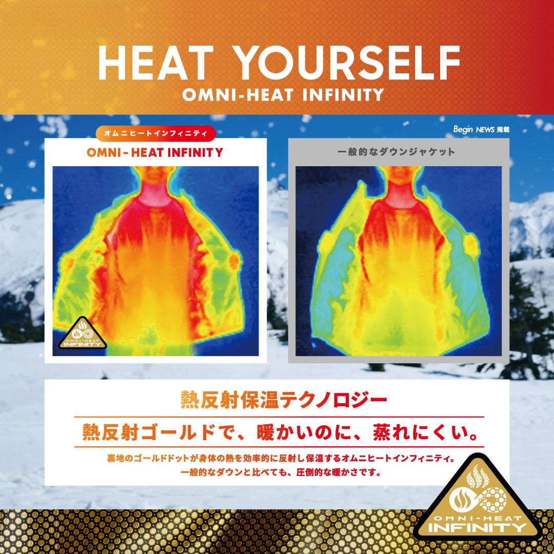 オムニヒートインフィニティ HEAT OF GOLD 反射を力に、熱を生む。 特集ページを見る