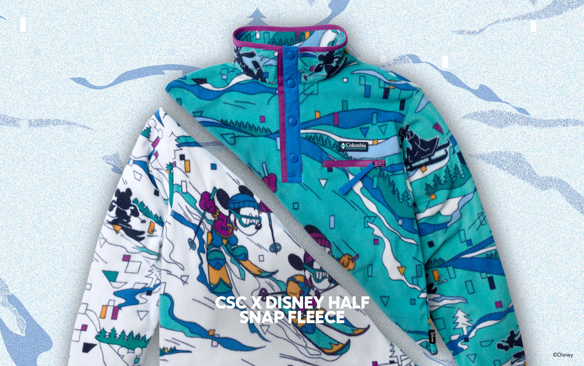 CSC X DISNEY HALF SNAP FLEECE ©Disney