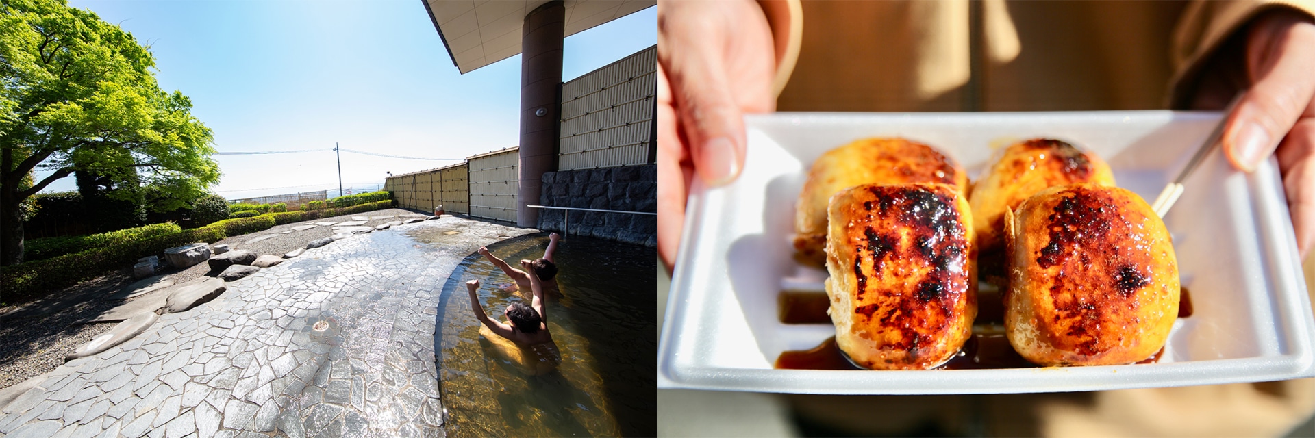 富士見温泉、見晴らしの湯と道の駅、風ラインふじみの焼きまんじゅう